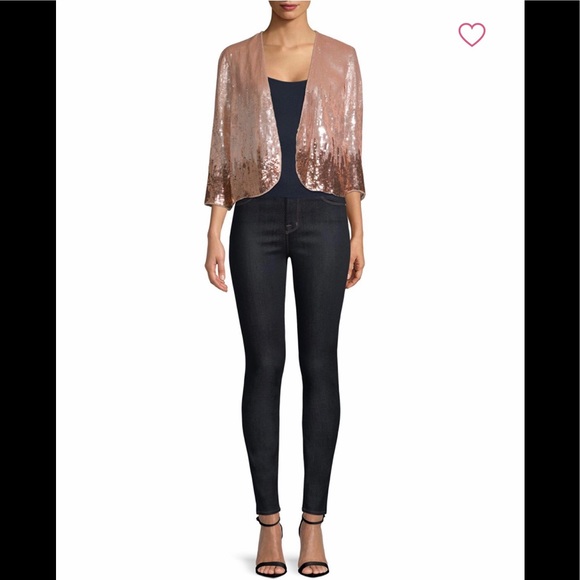 Parker Rose Gold Sequin jacket, Size M - Picture 7 of 17